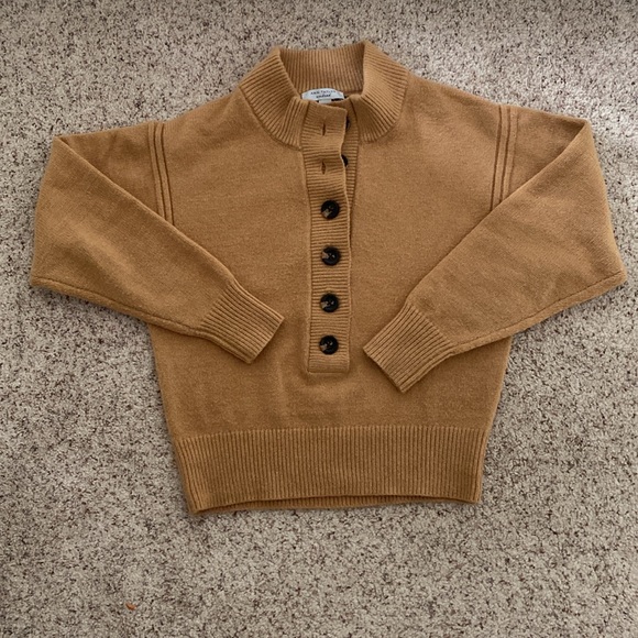 Ann Taylor Henley Sweater in perfect camel - Picture 2 of 3